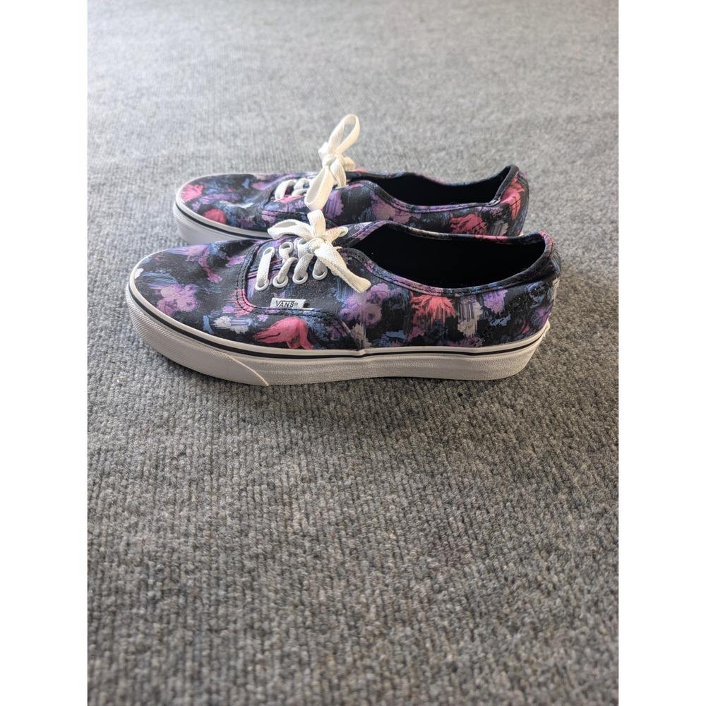 Vans Authentic Floral Abstract Sneakers Mens 7 Womens 8.5 Low Top Canvas Shoes